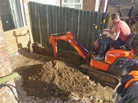 digging footings with mini excavator|footing digger.